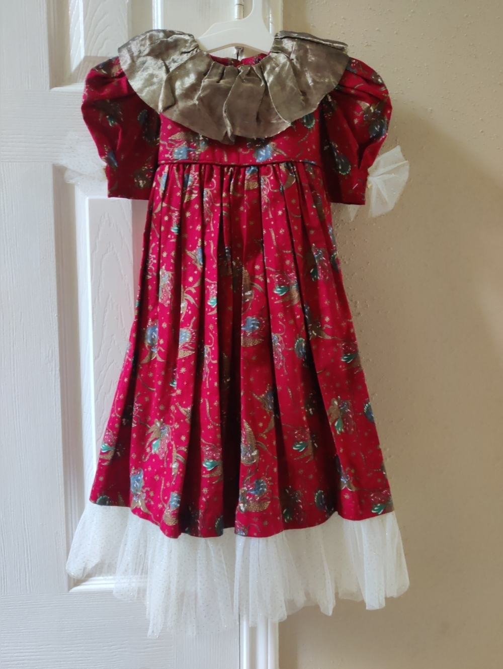 Vintage Lindsay Jordan by Flair 90s Girls Christmas Angels Holiday Dress 🎄🎄